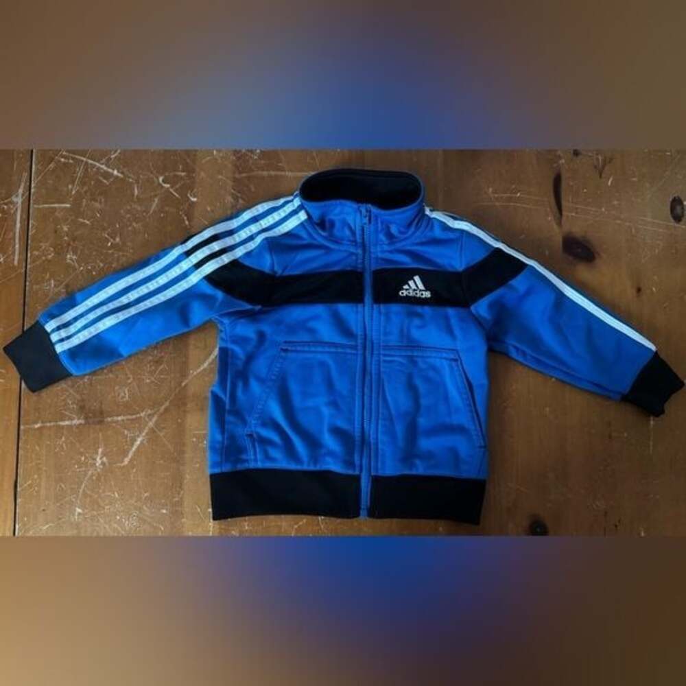 Adidas Black and Blue Sports Jacket